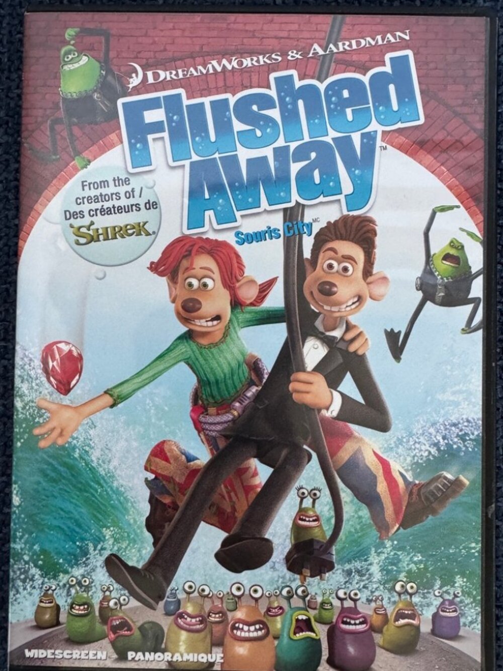 Dreamworks/Aardman FLUSHED AWAY Animated Movie DVD version française SOURIS CITY